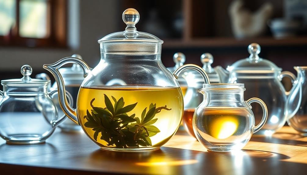 clear glass teapot varieties