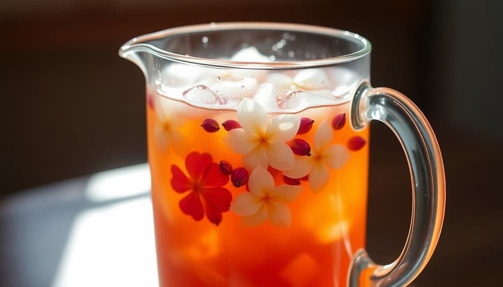 floral iced herbal tea