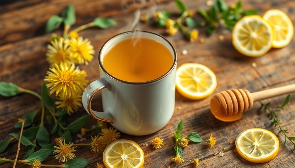 herbal infusion dandelion lemon