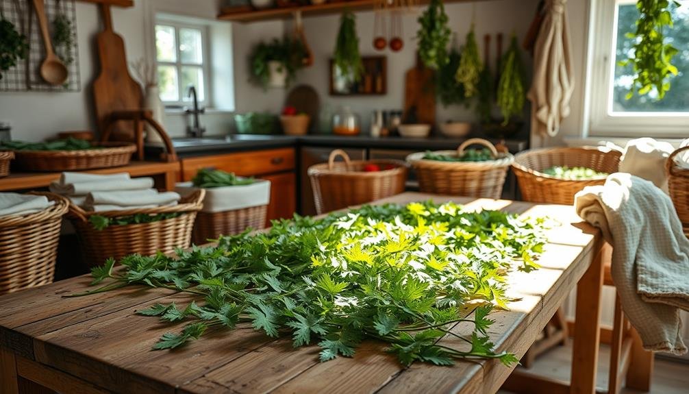 nettle tea drying process