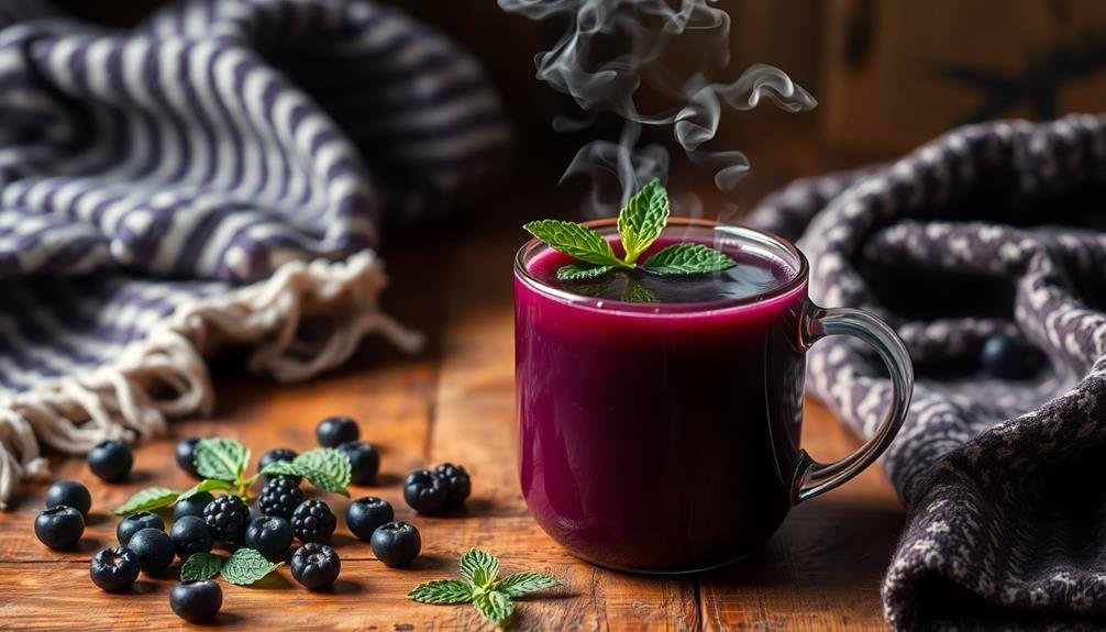 refreshing peppermint elderberry drink