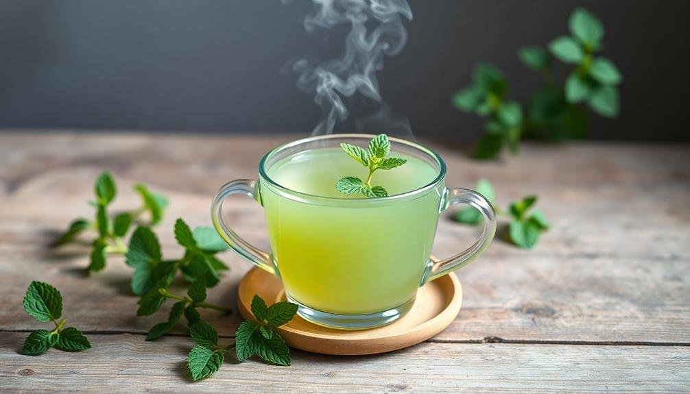 spearmint tea alleviates discomfort