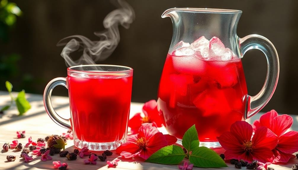 temperature comparison hibiscus tea