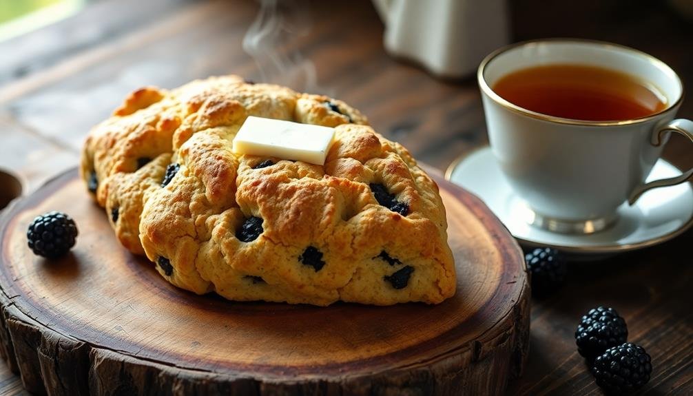 blackberry leaf tea scones