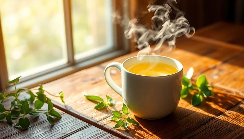 brewing herbal digestive tea