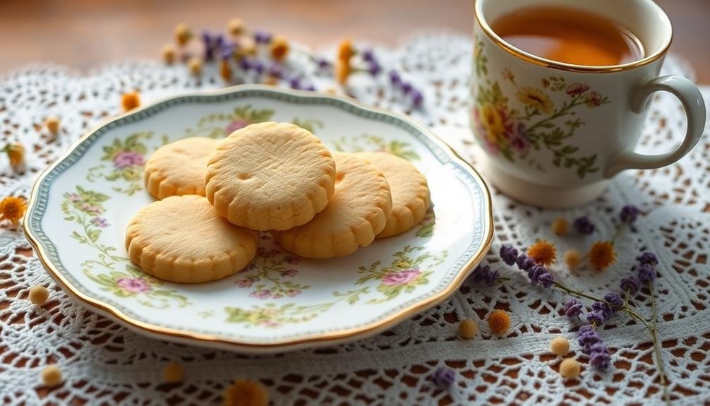 chamomile lavender shortbread cookies