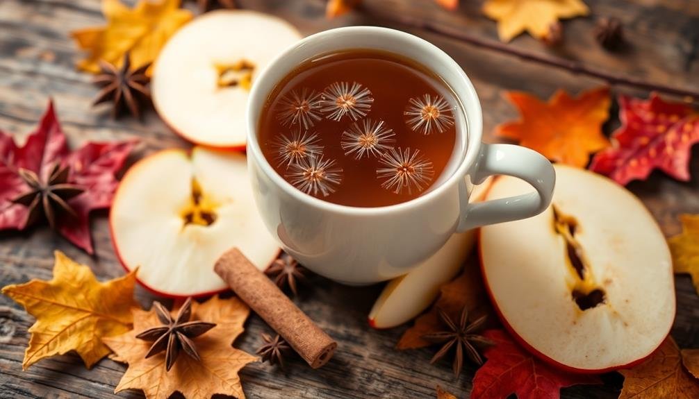 cinnamon infused apple beverage