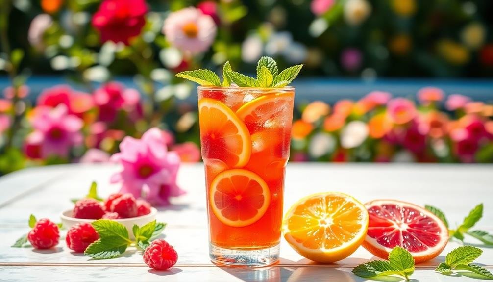 citrus raspberry leaf beverage