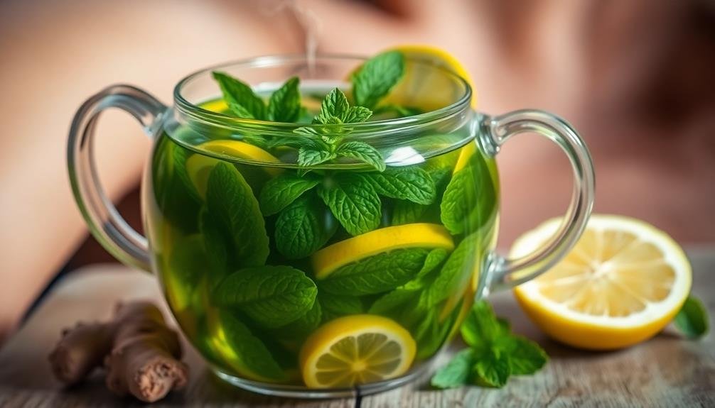 cleansing herbal tea infusion