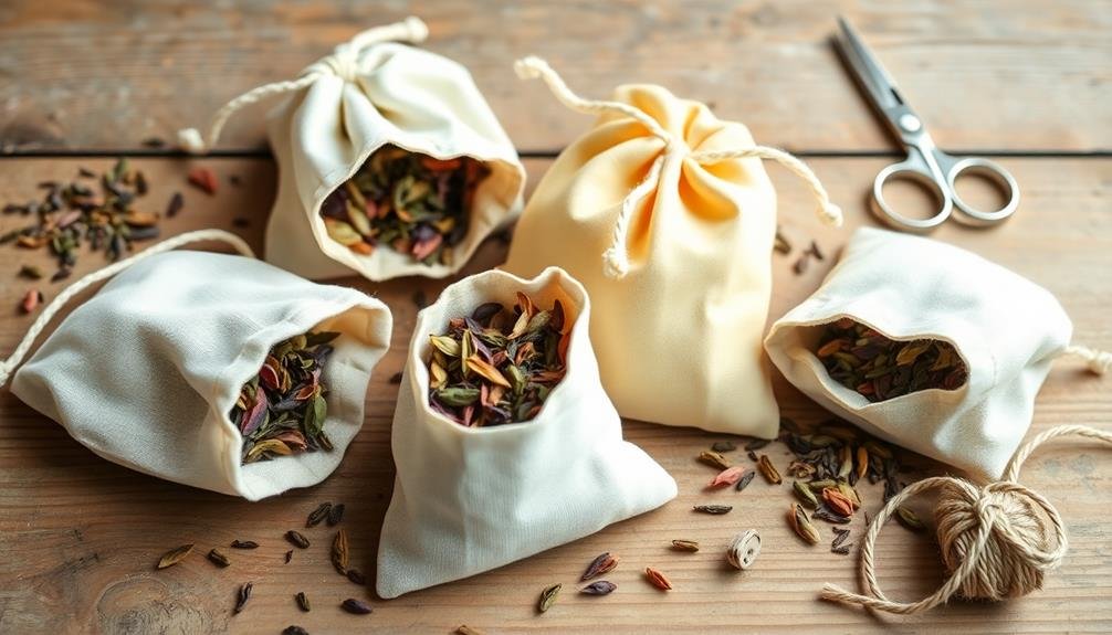 cotton fabric storage bags