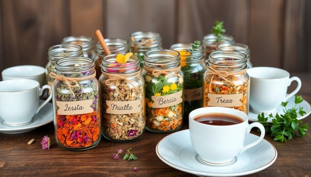 creative mason jar tea gifts