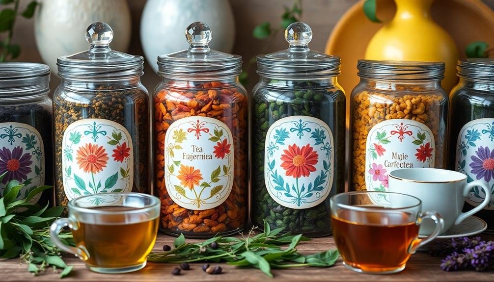 custom tea blends labels