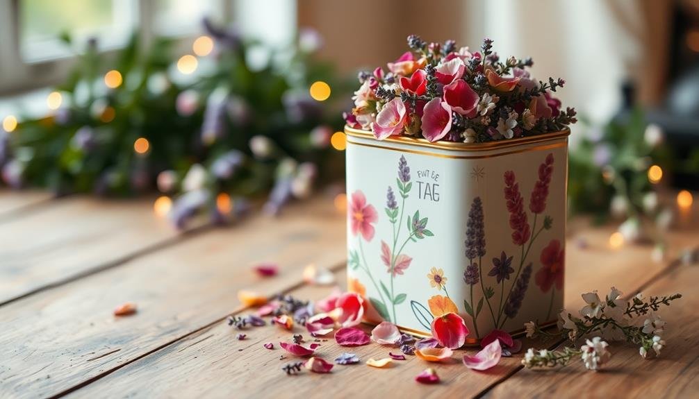 decorative dried floral accents