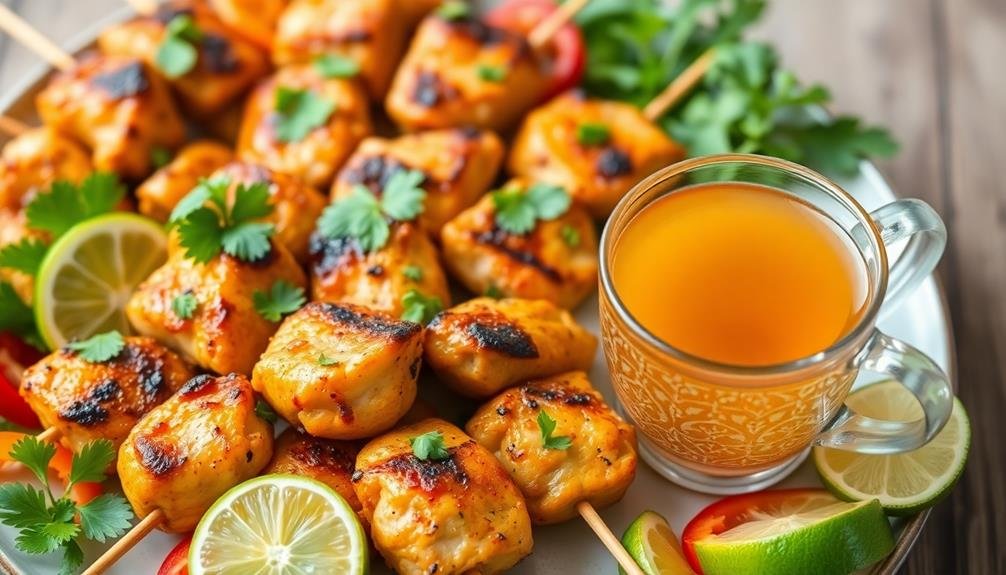 delicious grilled chicken skewers
