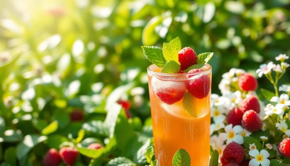 delicious iced raspberry tea