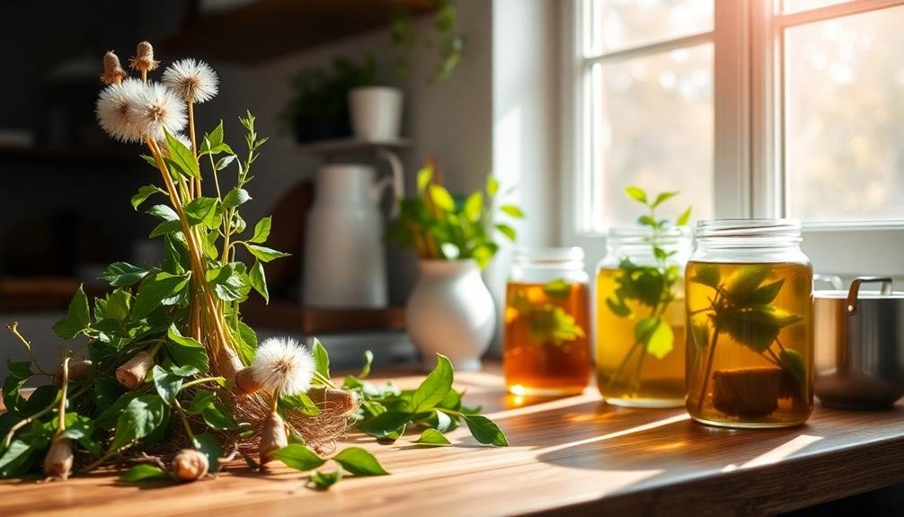 detoxifying dandelion root brew