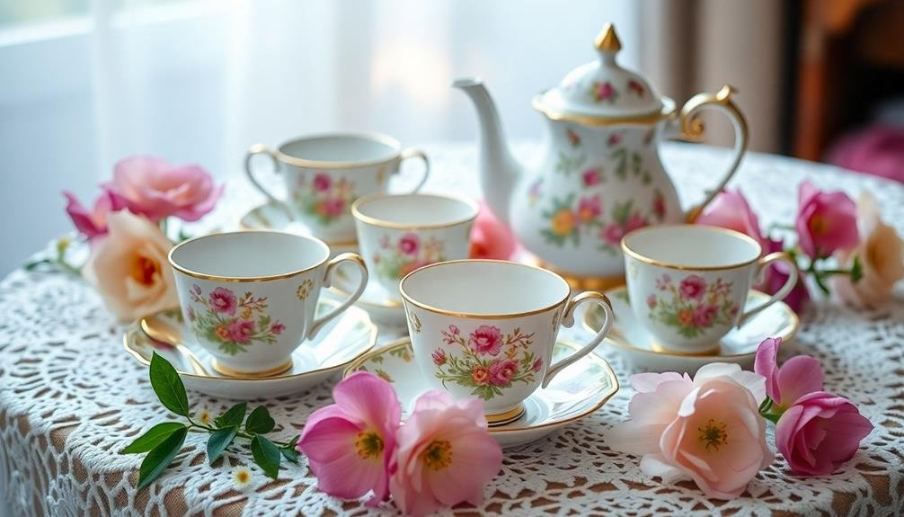 elegant tea set gifting