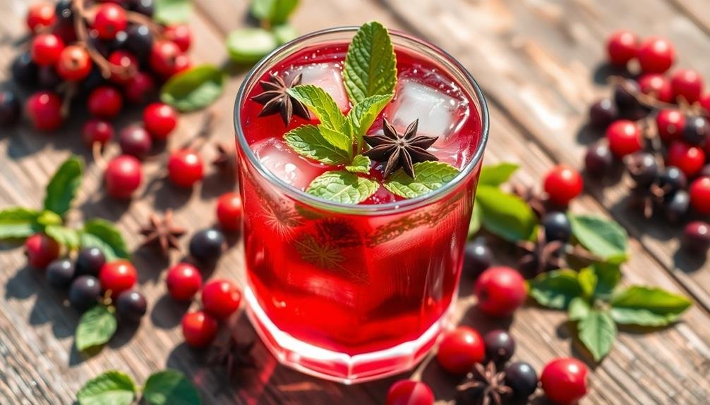 flavored herbal iced beverage