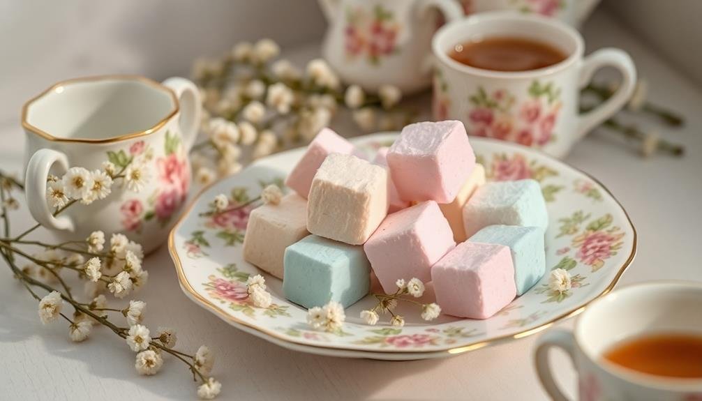 floral elderflower tea marshmallows