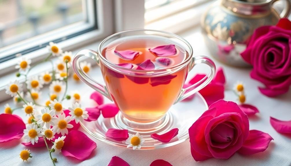 floral herbal tea infusion