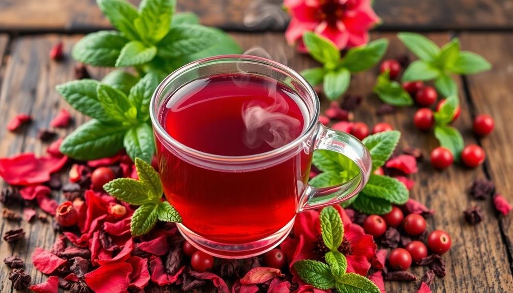 floral herbal tea infusion