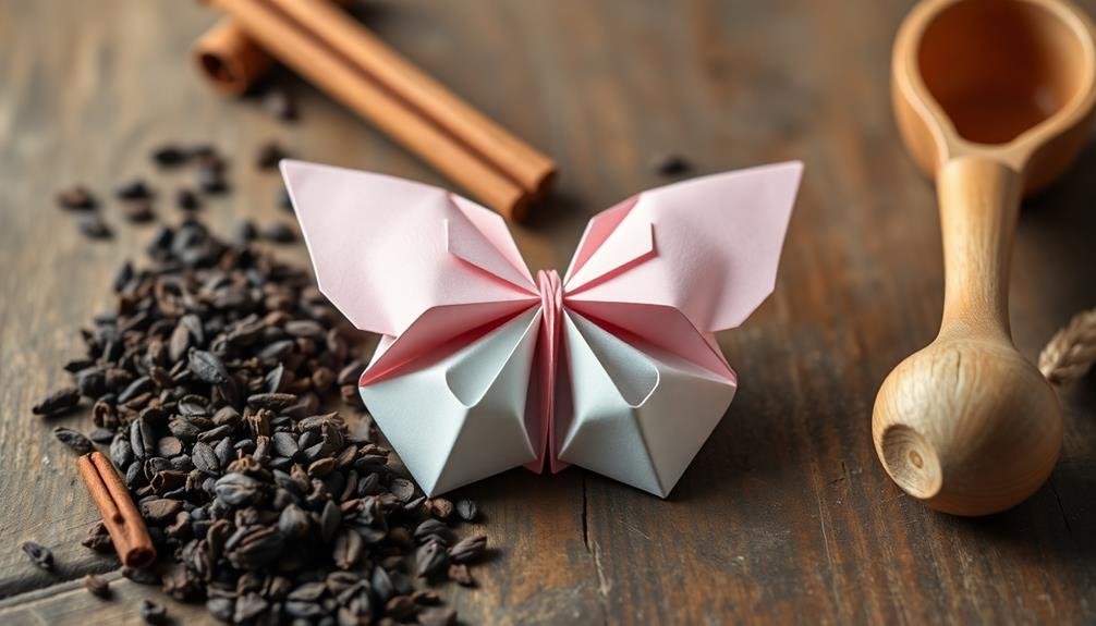 folded paper tea holders