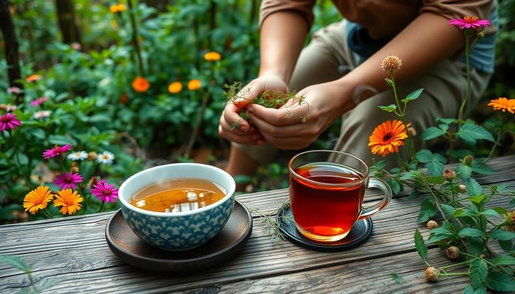 foraging wild herb tea