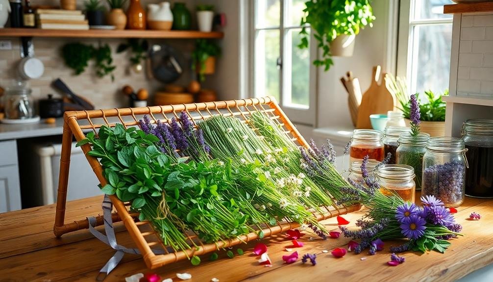 harvest and wash herbs
