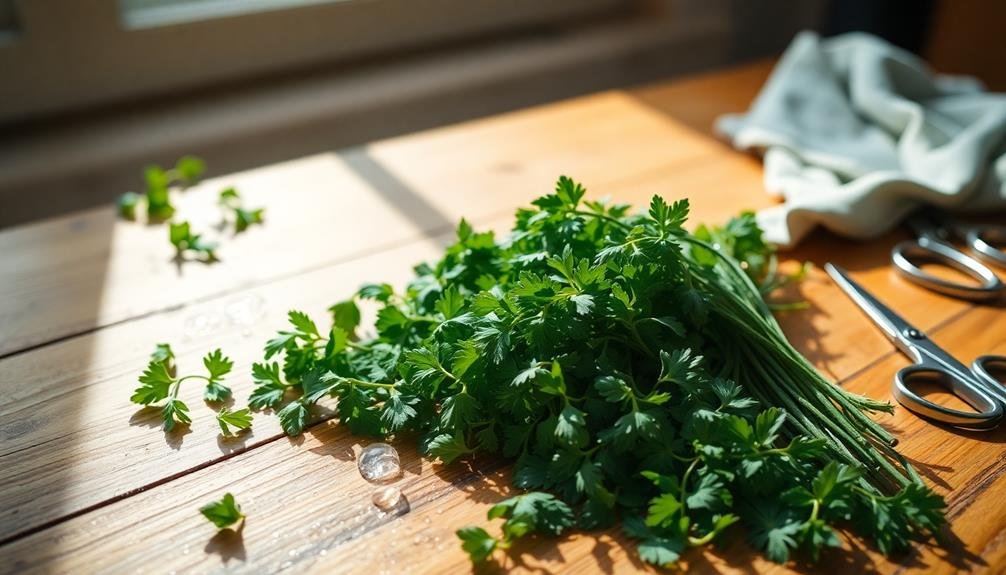 herb cleaning instructions provided