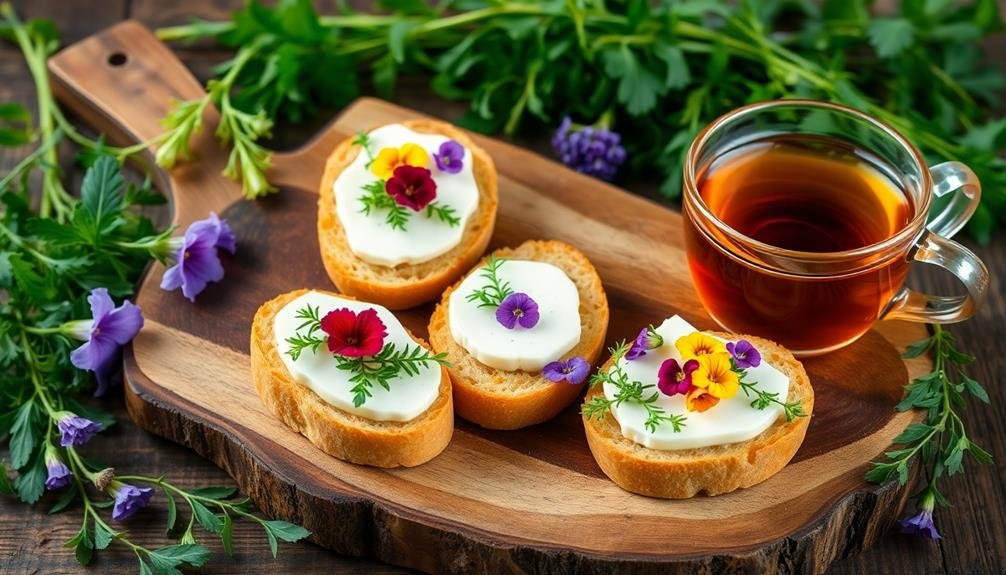 herb infused cheese toast