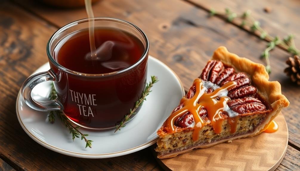 herbal beverage and dessert