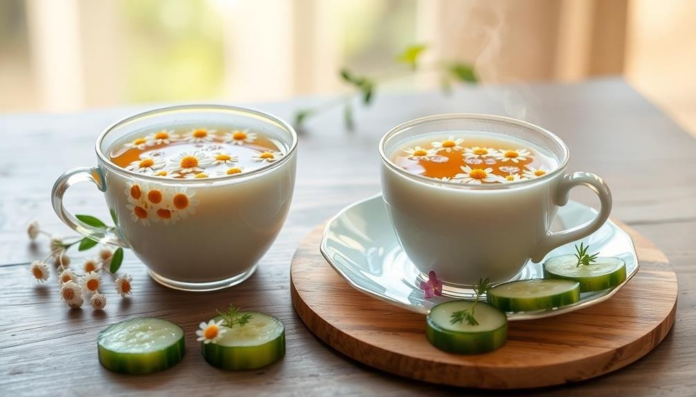 herbal infusion and snacks