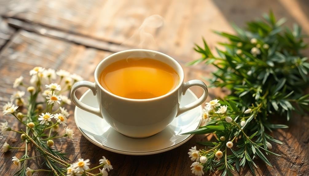 herbal infusion from yarrow