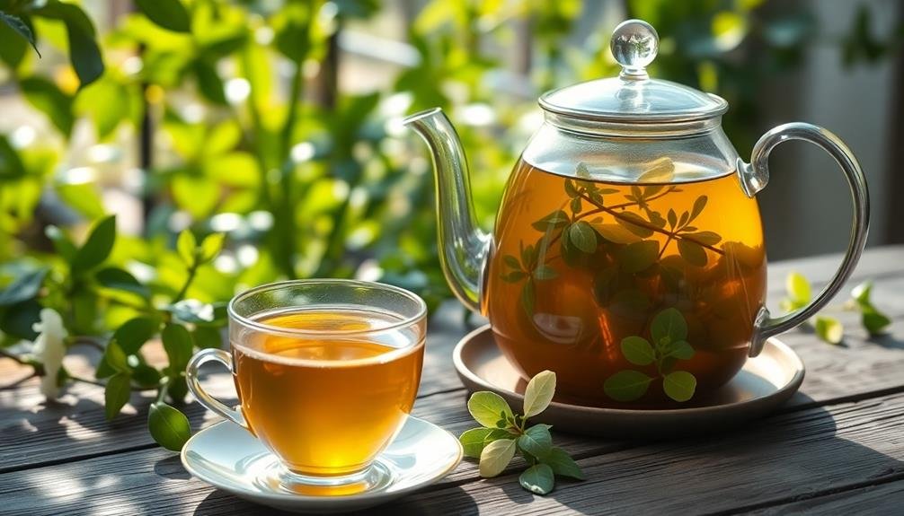herbal infusion with sweetener