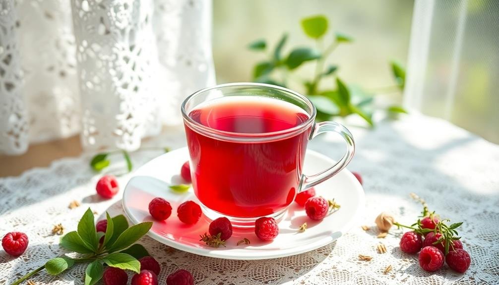 herbal raspberry leaf drink