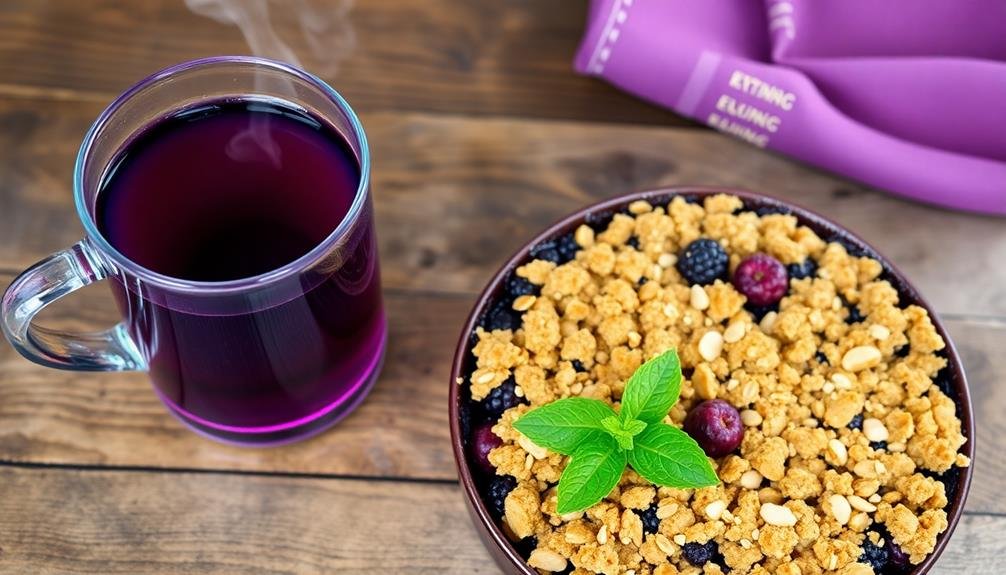 herbal tea and dessert