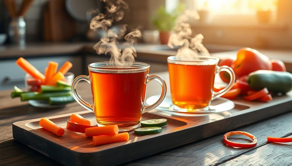 herbal teas and snacks