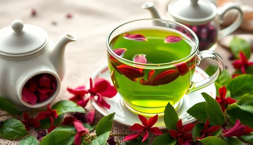 hibiscus infused green tea