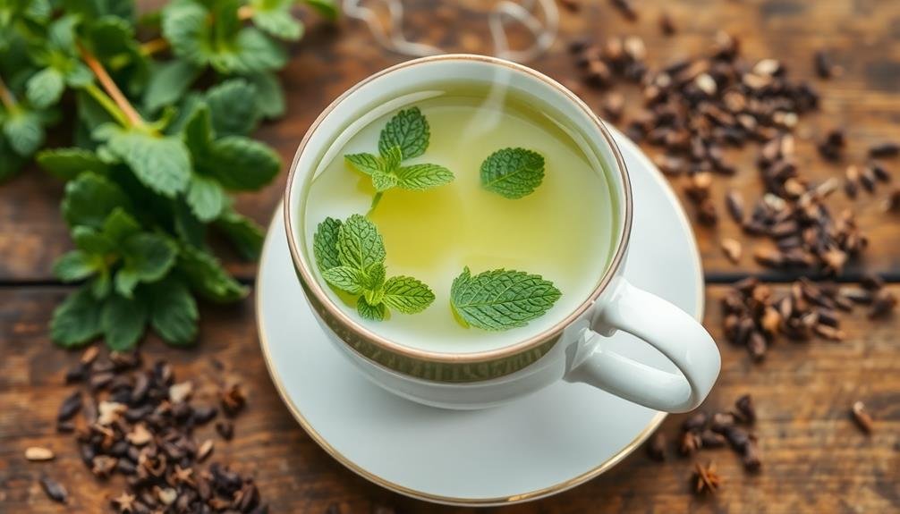 homemade peppermint melissa tea
