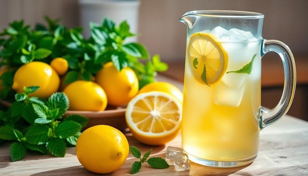 iced lemon balm tea