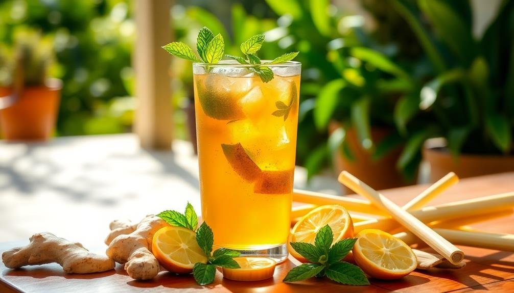 iced lemongrass ginger tea tips
