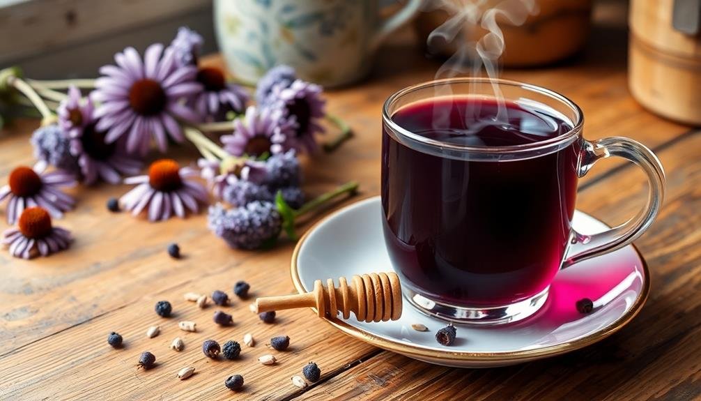 immune boosting echinacea elderberry tea