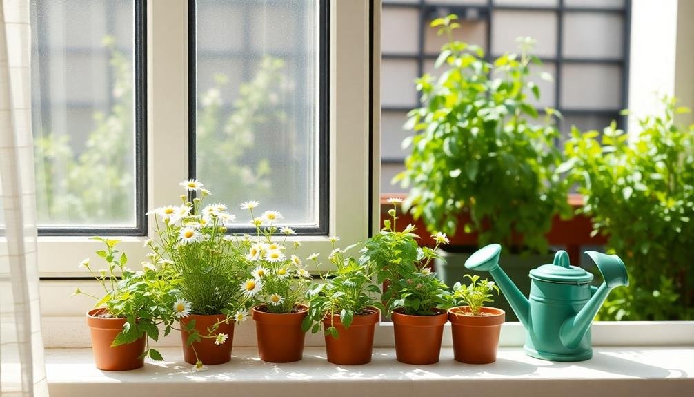 indoor chamomile herb gardening