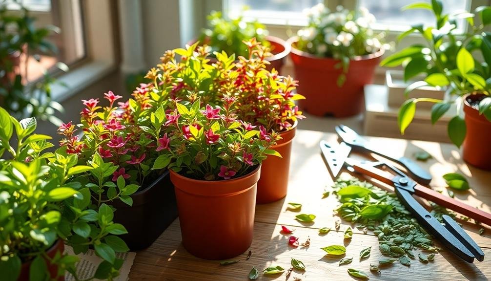 indoor tea herb pruning tips