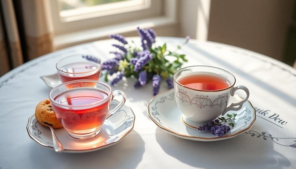 lavender infused tea and scones