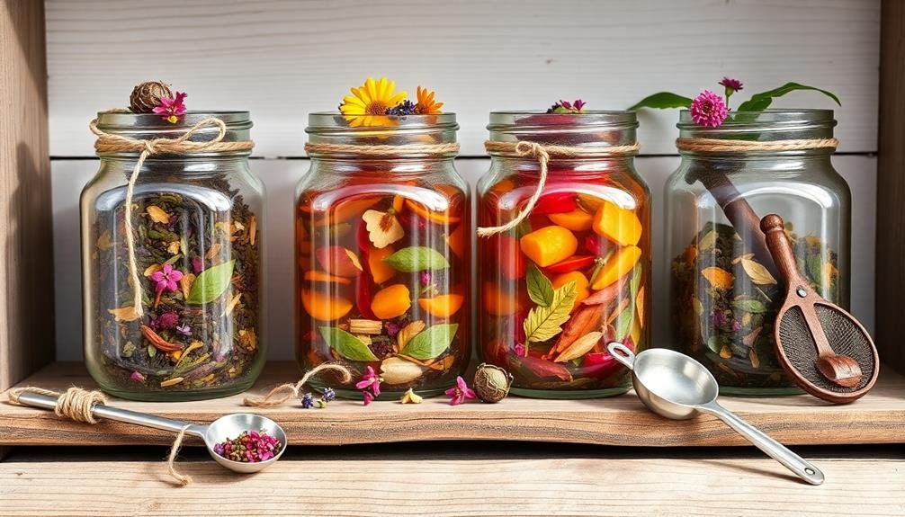 mason jar tea organizers