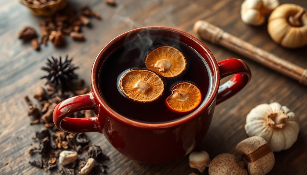 medicinal reishi mushroom beverage