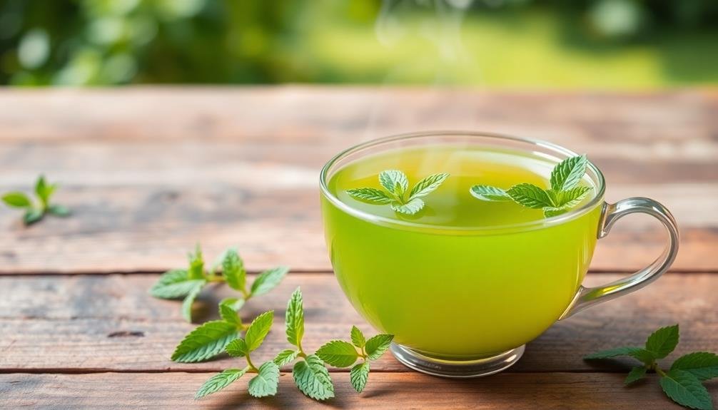 mint infused green tea