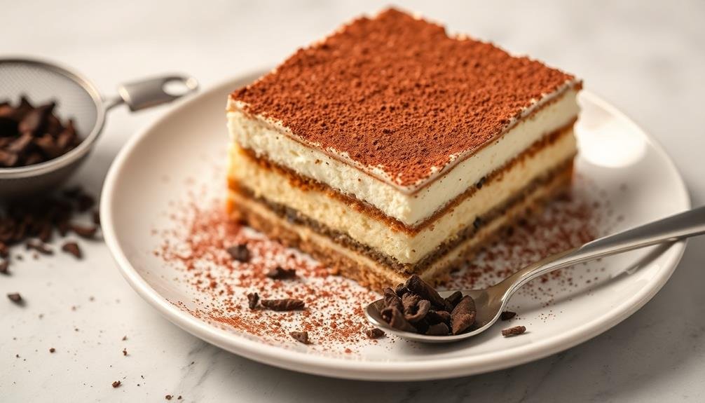 oolong dusted cocoa powder garnish