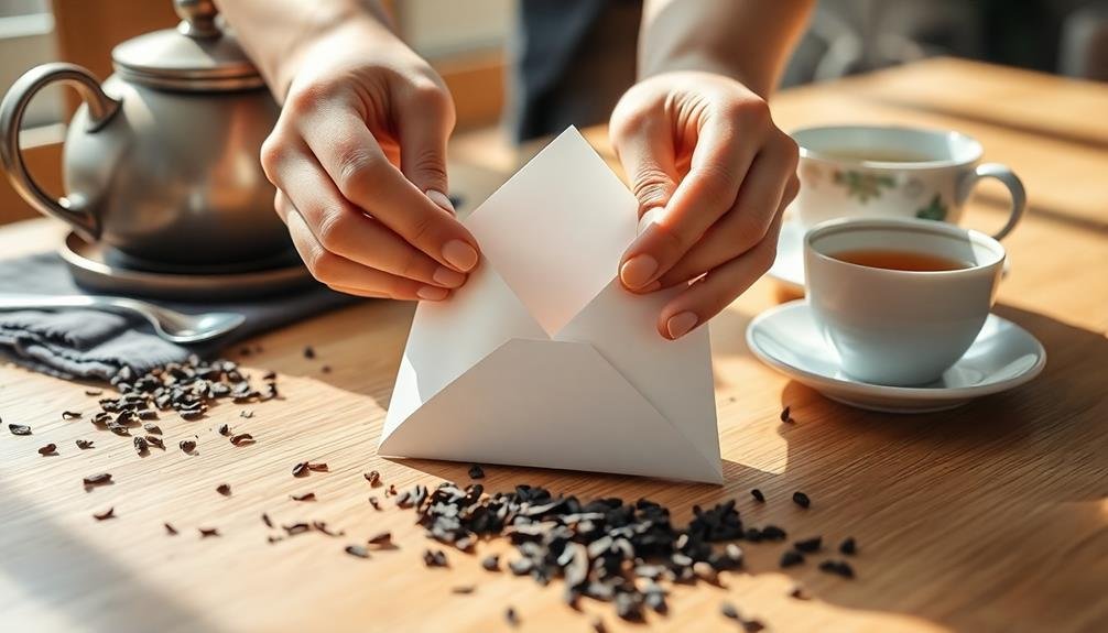 origami tea envelope technique
